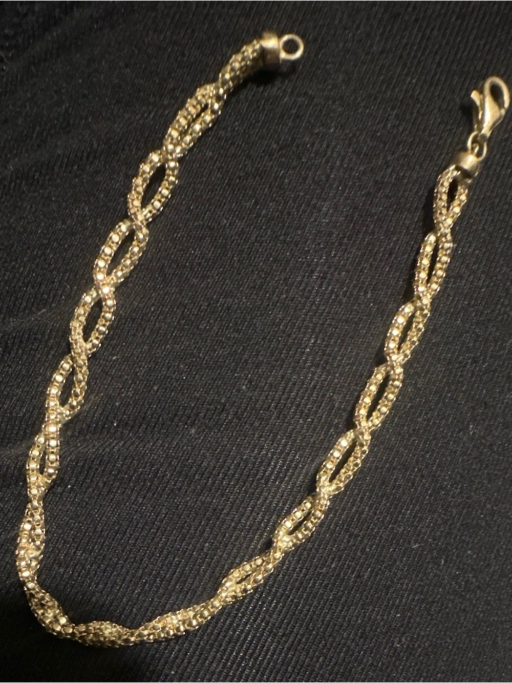 Gold-Tone Twisted Link Necklace - Elegant Women's Jewelry